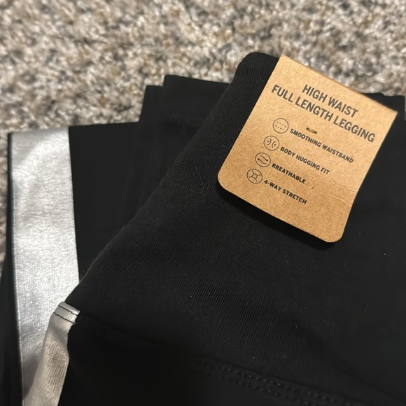 PINK Brand Leggings with Silver Stripe - Picture 4 of 4